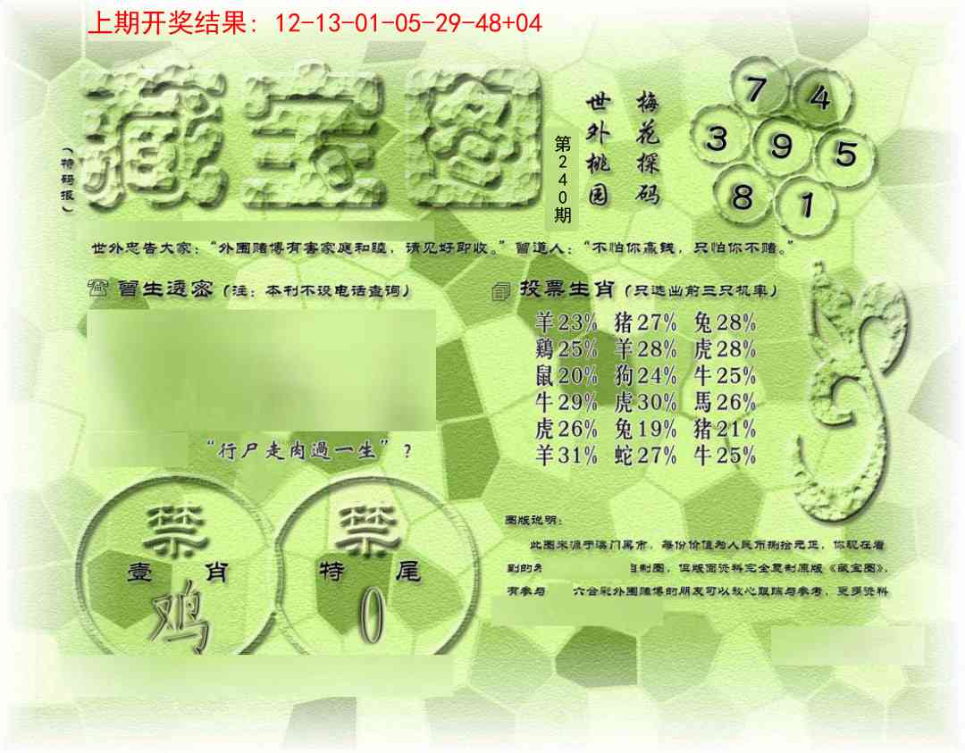 →→240期：澳门彩评论专帖←←